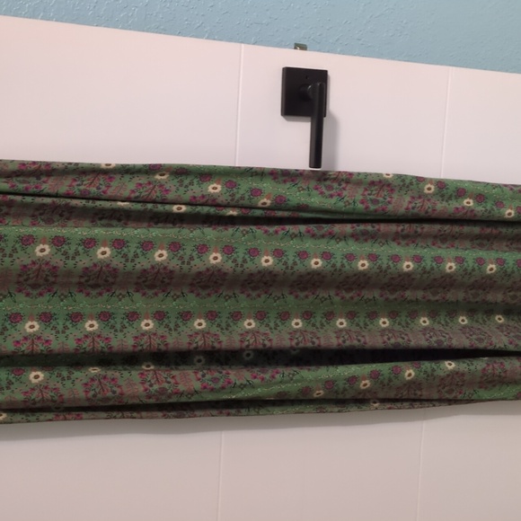 Natural Life Floral Green Willow Trim Sleeveless Maxi Dress Sz L - Picture 5 of 9